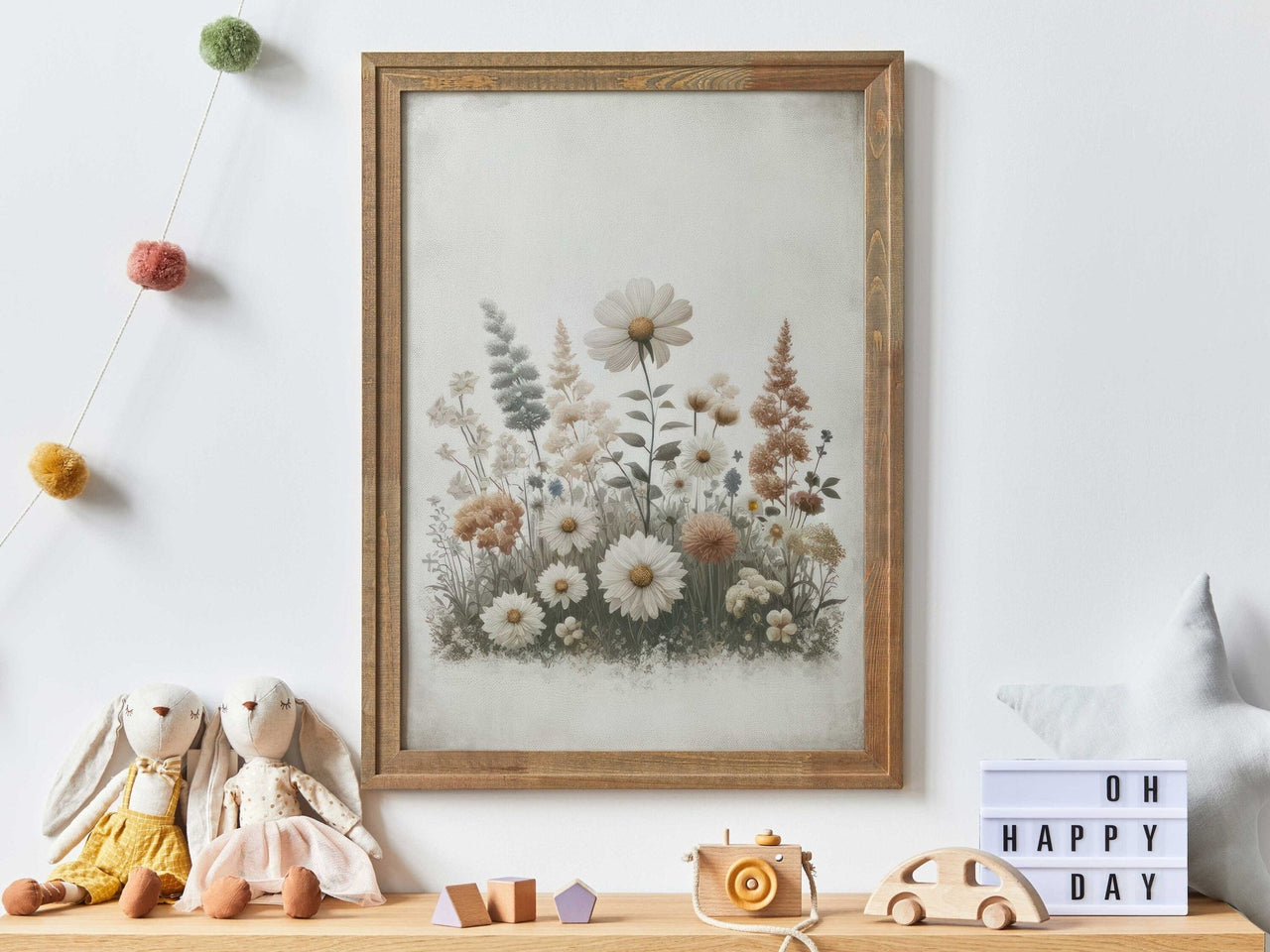 Wildflower Art Print – Floral Girls Room Wall Decor