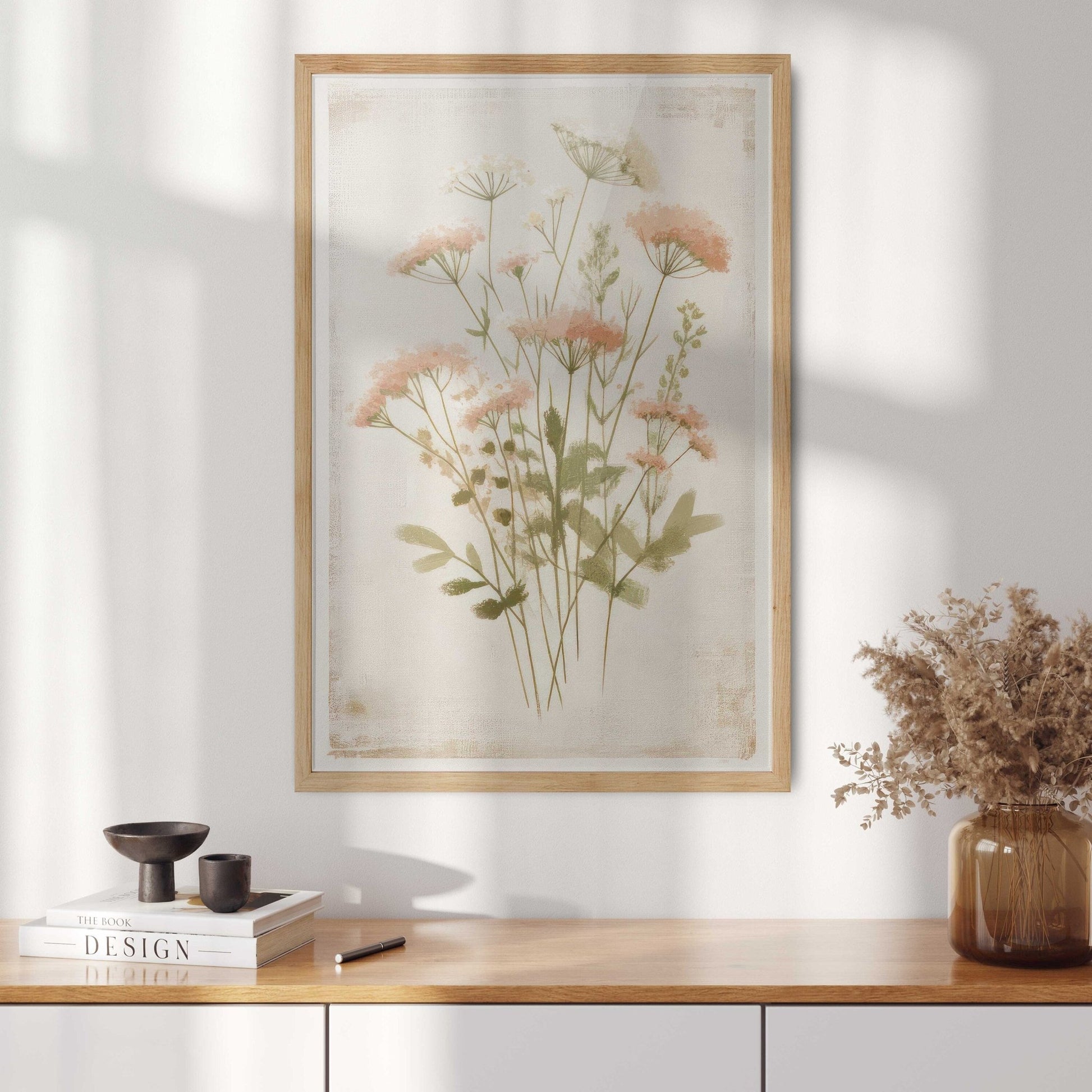 Wildflower Art Print, Rustic Floral Decor, Vintage Flower Artwork - WildfieldPrints
