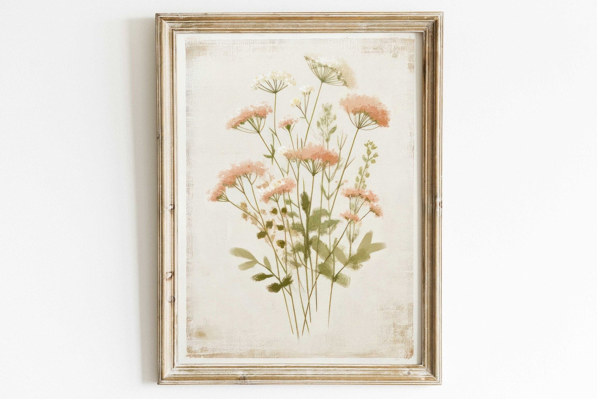 Wildflower Art Print, Rustic Floral Decor, Vintage Flower Artwork - WildfieldPrints