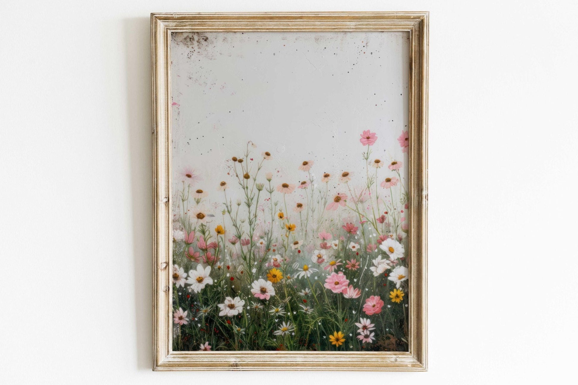 Wildflower Art Print, Vintage Floral Wall Decor, Rustic Botanical Decor - WildfieldPrints