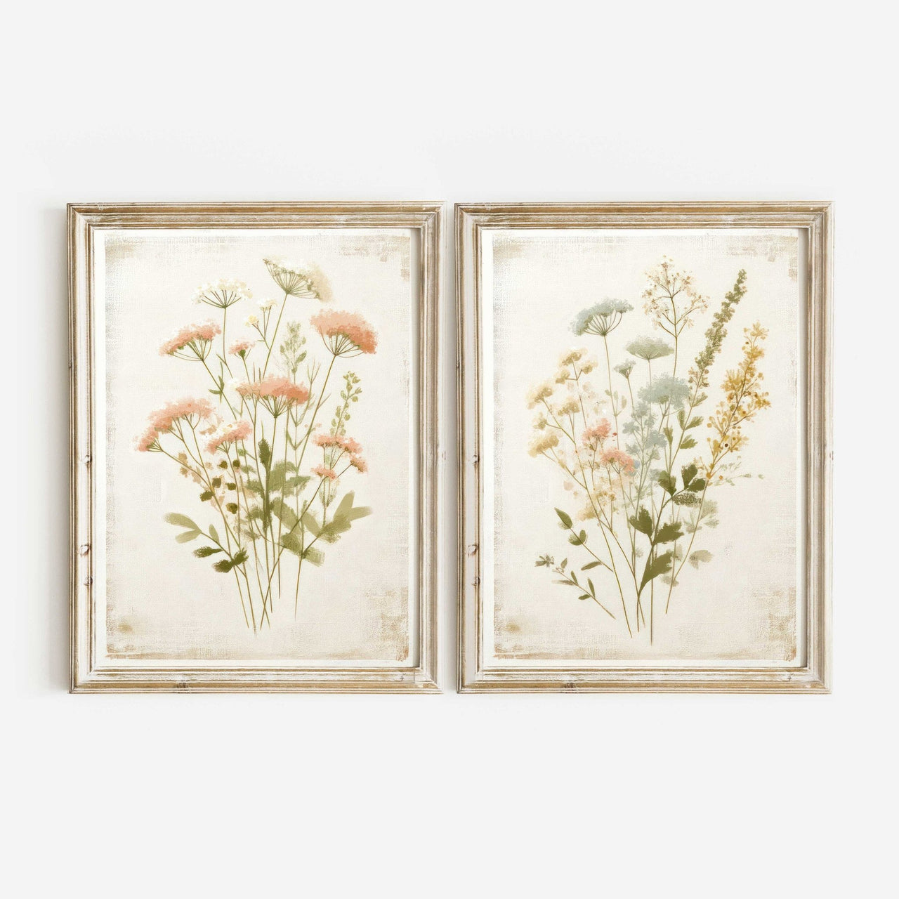 Wildflower Wall Art – Floral Nursery Print • Set of 2