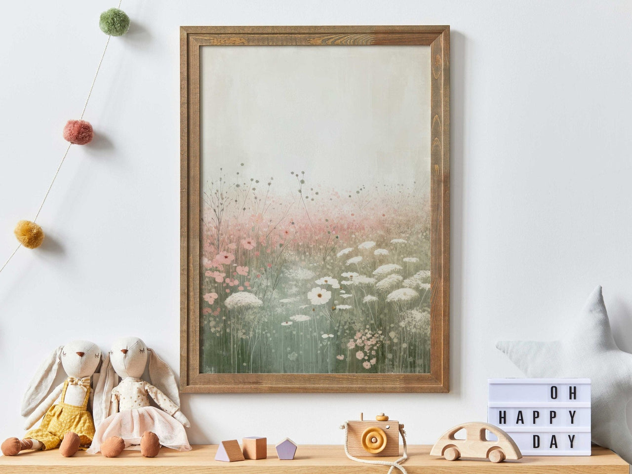 Wildflower Field Wall Art – Floral Living Room Print