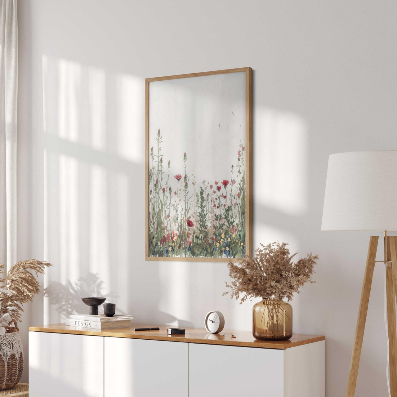 Wildflower Field Wall Art – Floral Nursery Print