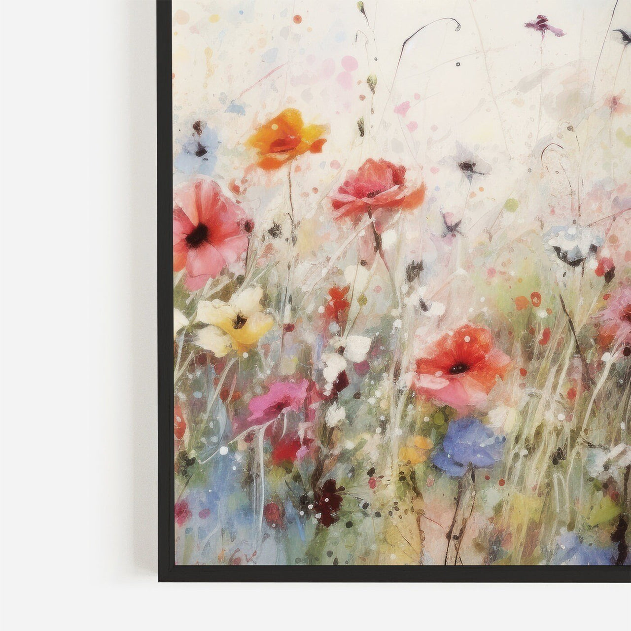 Wildflower Wall Art – Floral Living Room Print • Set of 3