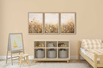 Wildflower Field Print, Floral Farmhouse Decor, Flower Meadow Art - WildfieldPrints