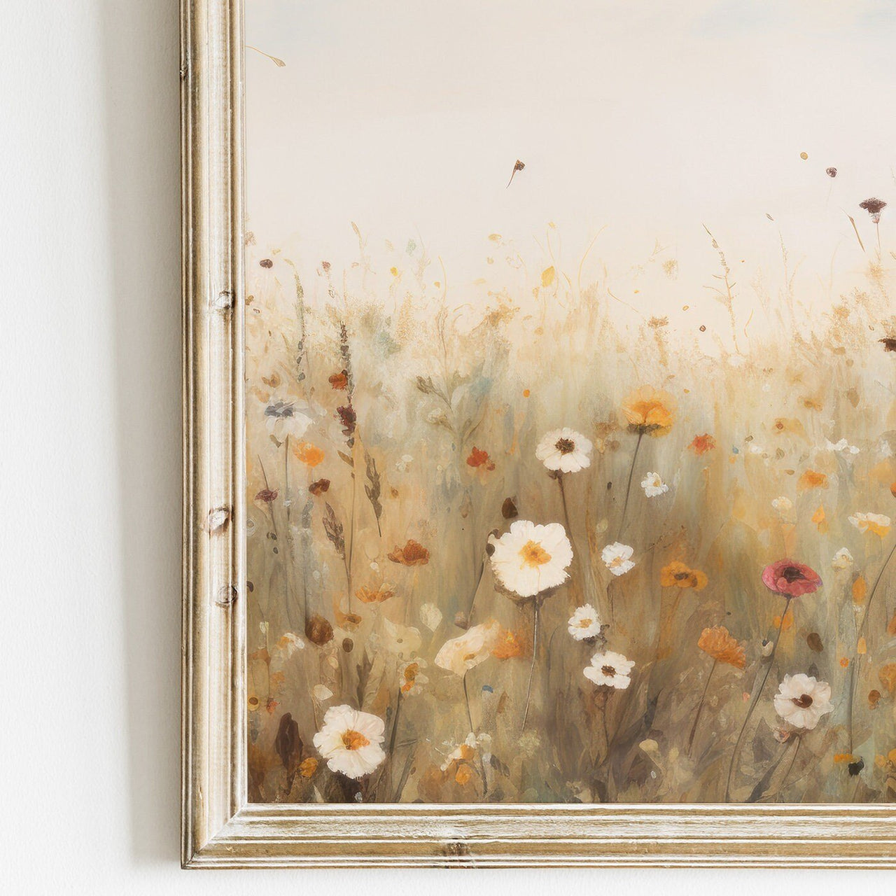 Wildflower Field Print – Floral Living Room Wall Decor • Set of 3