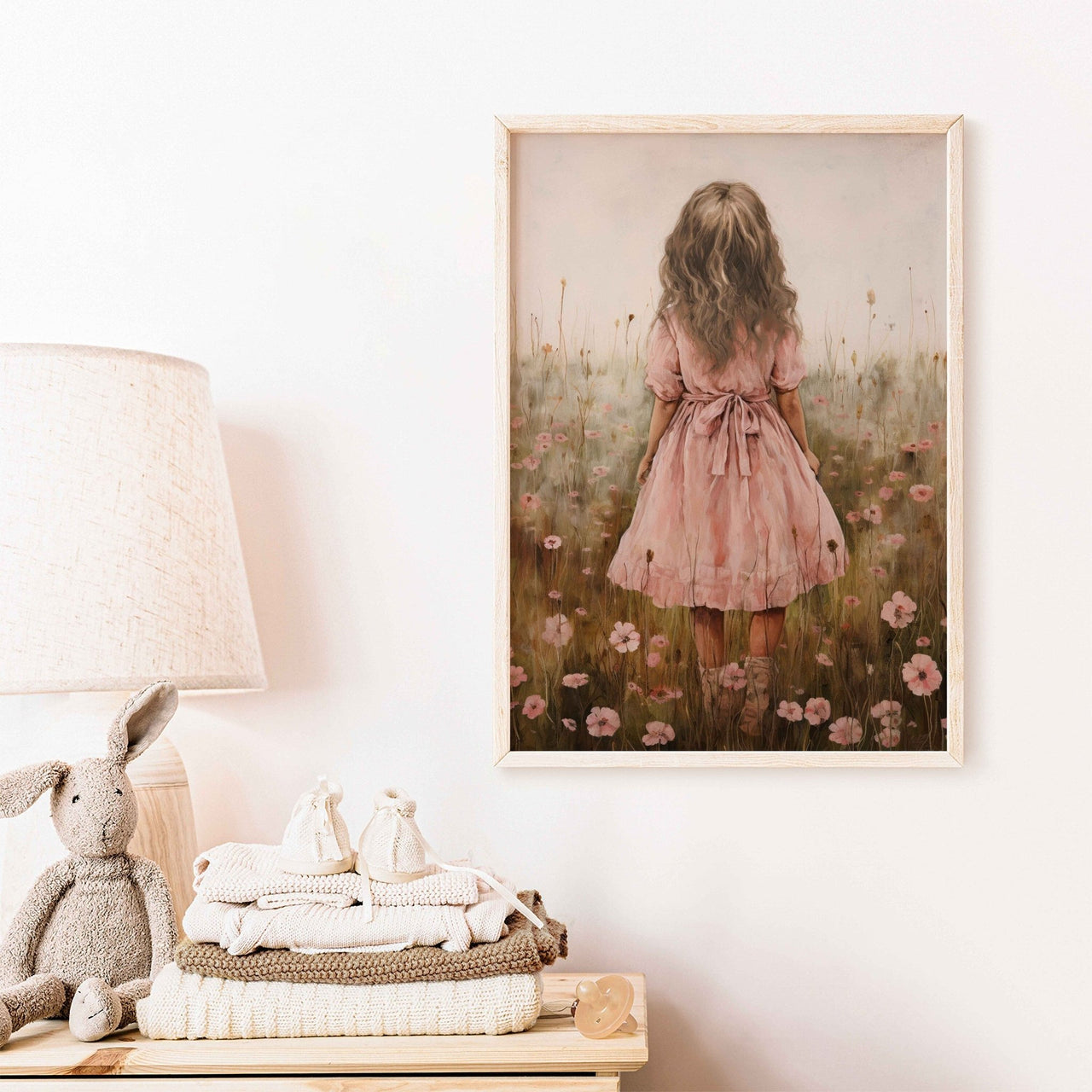 Wildflower Field Wall Art – Floral Girls Room Print