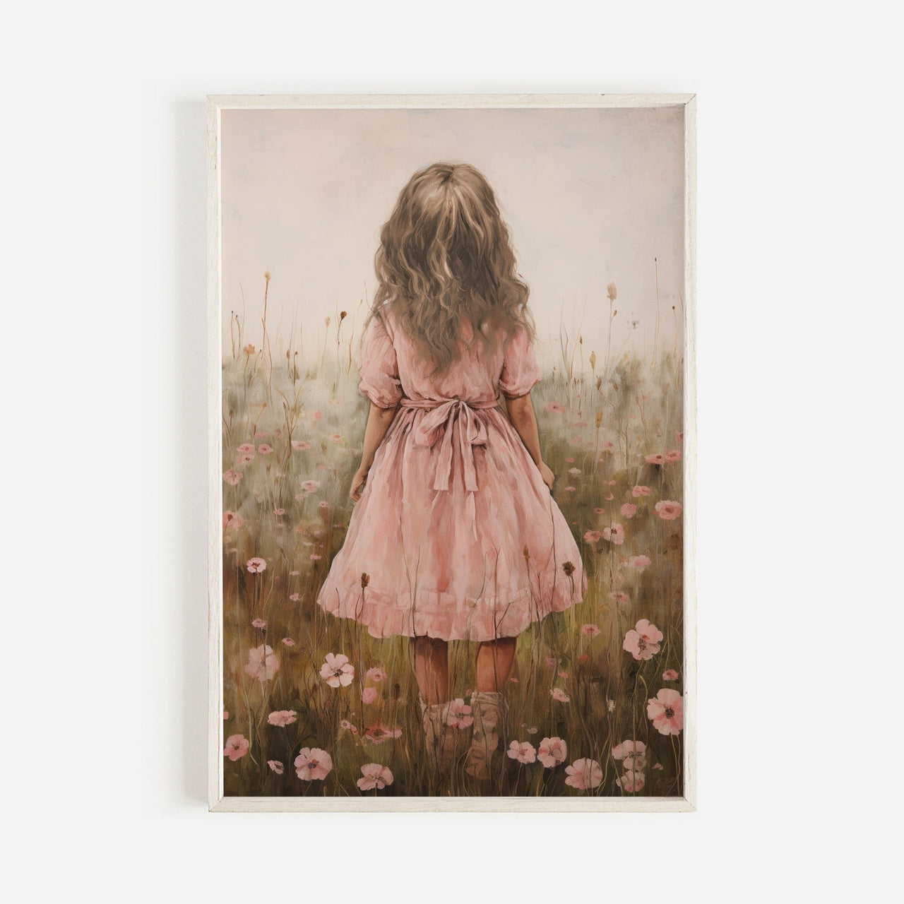 Wildflower Field Wall Art – Floral Girls Room Print