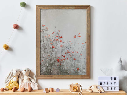 Wildflower Field Prints, Rustic Floral Wall Decor, Botanical Art - WildfieldPrints