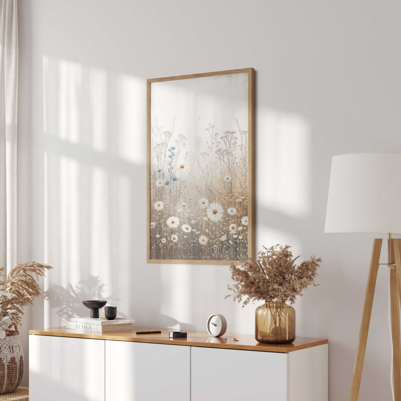 Wildflower Field Wall Art – Floral Living Room Print