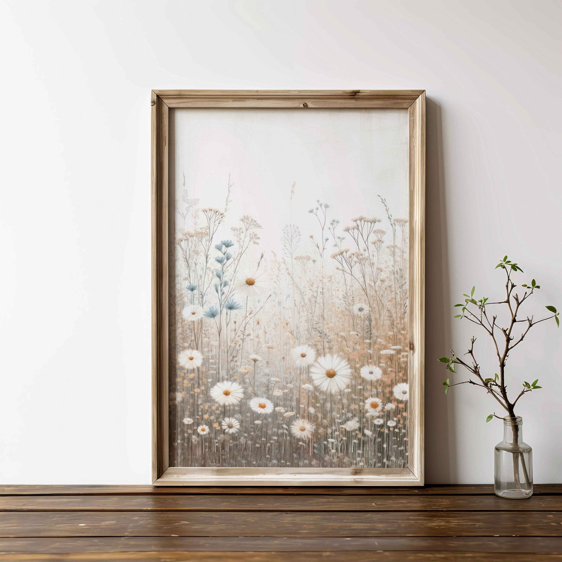 Wildflower Field Prints, Rustic Floral Wall Decor, Vintage Flower Art - WildfieldPrints