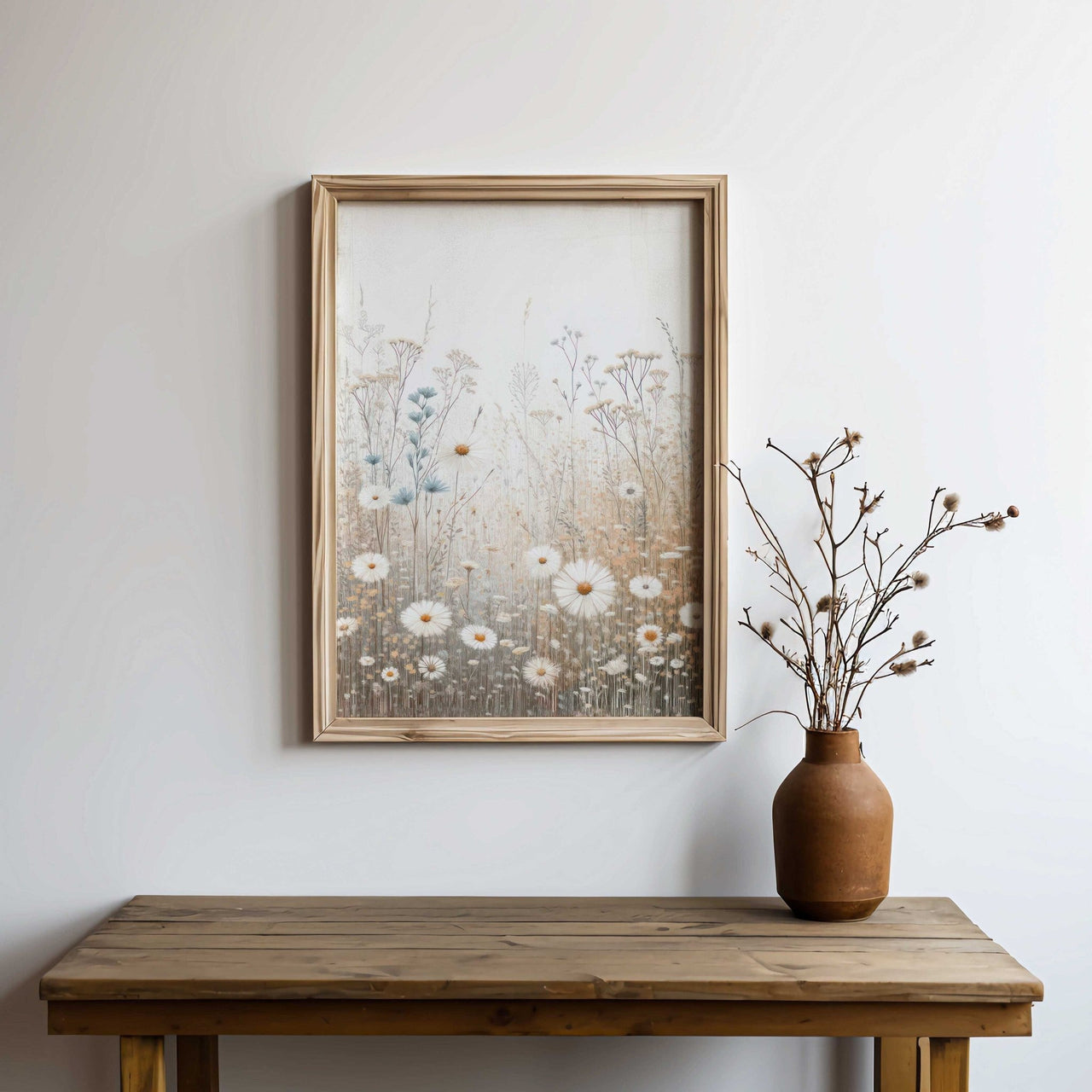 Wildflower Field Wall Art – Floral Living Room Print