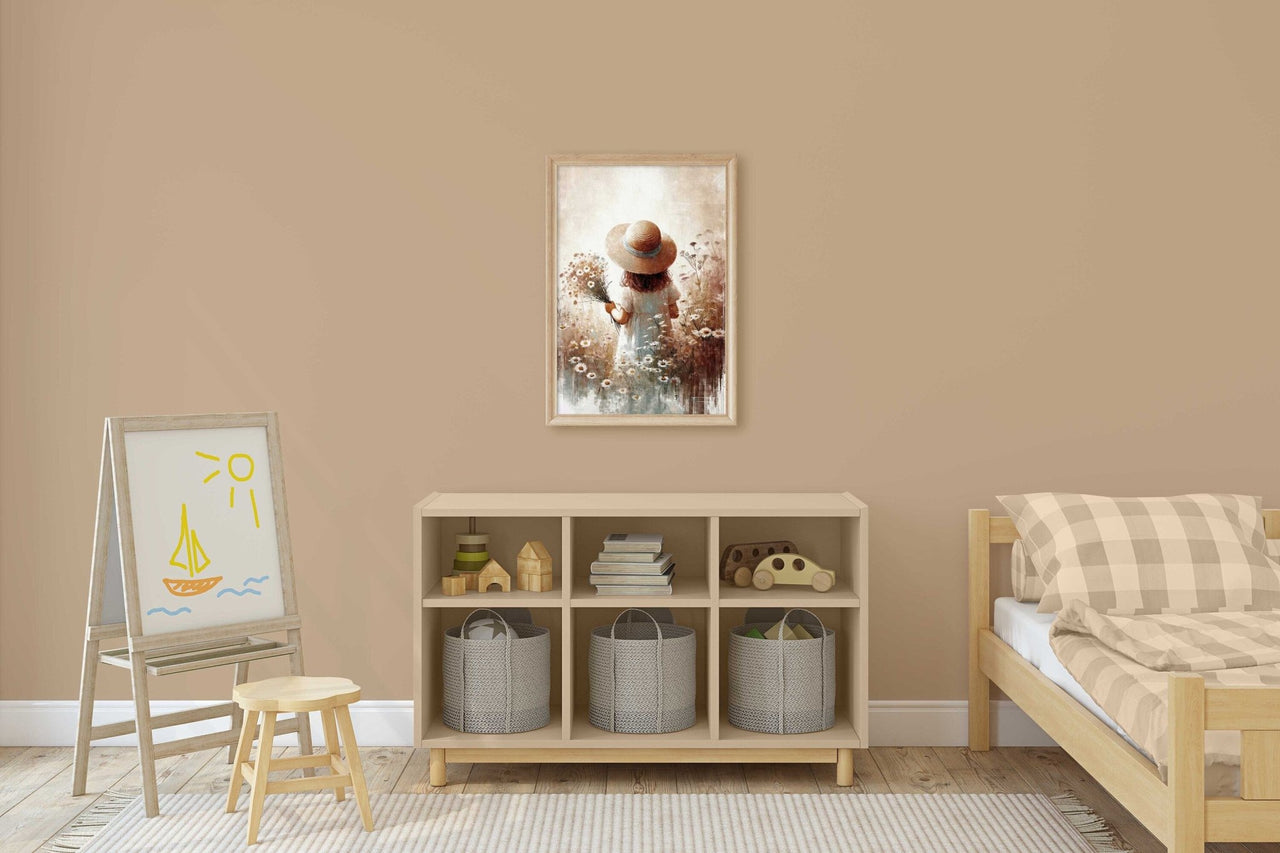 Wildflower Field Wall Art – Floral Girls Room Print
