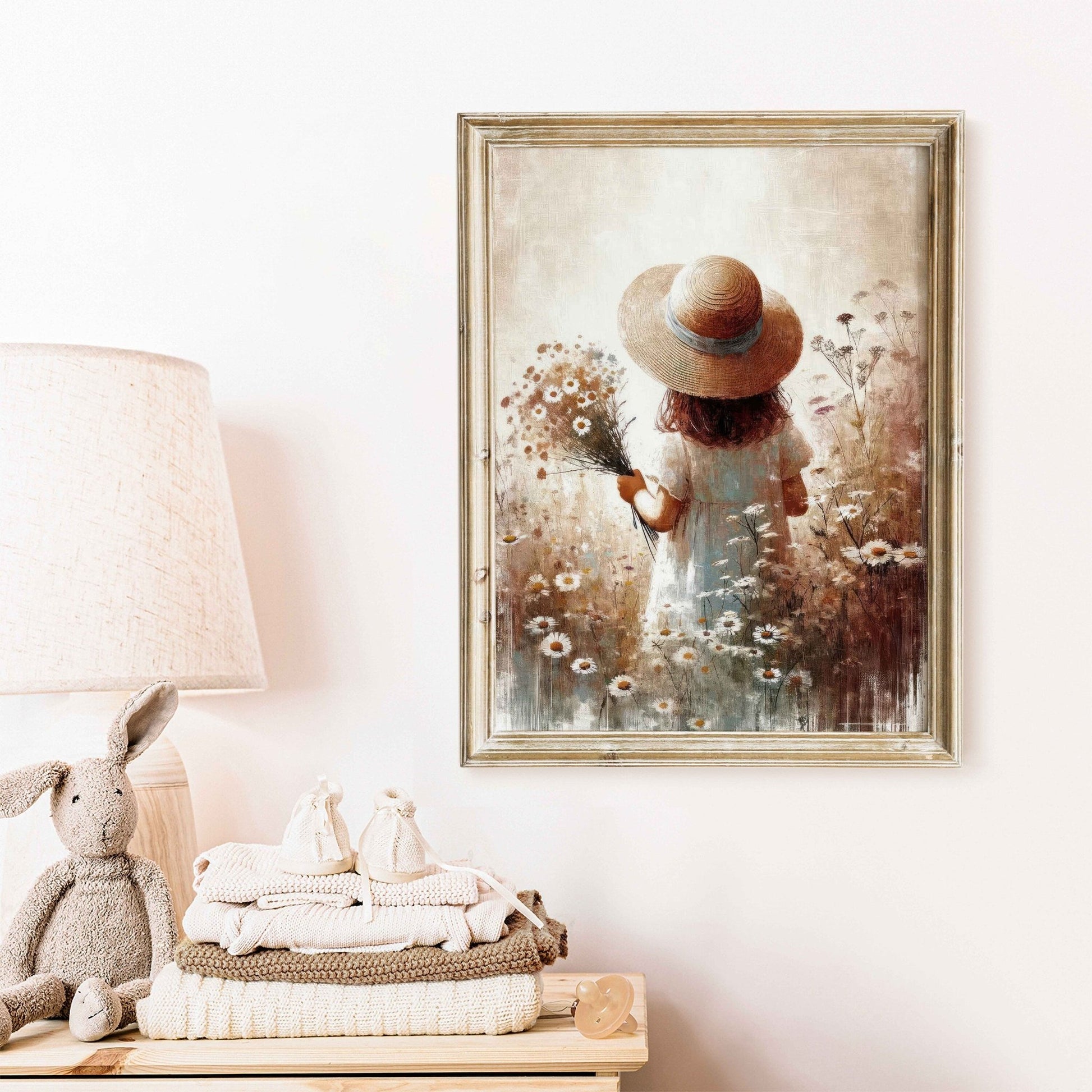 Wildflower Field Prints, Rustic Girl's Room Decor, Vintage Nursery Art - WildfieldPrints