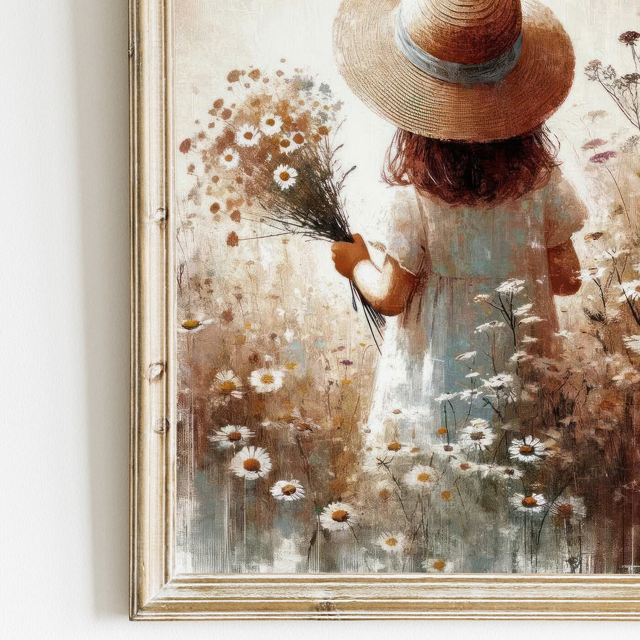 Wildflower Field Wall Art – Floral Girls Room Print