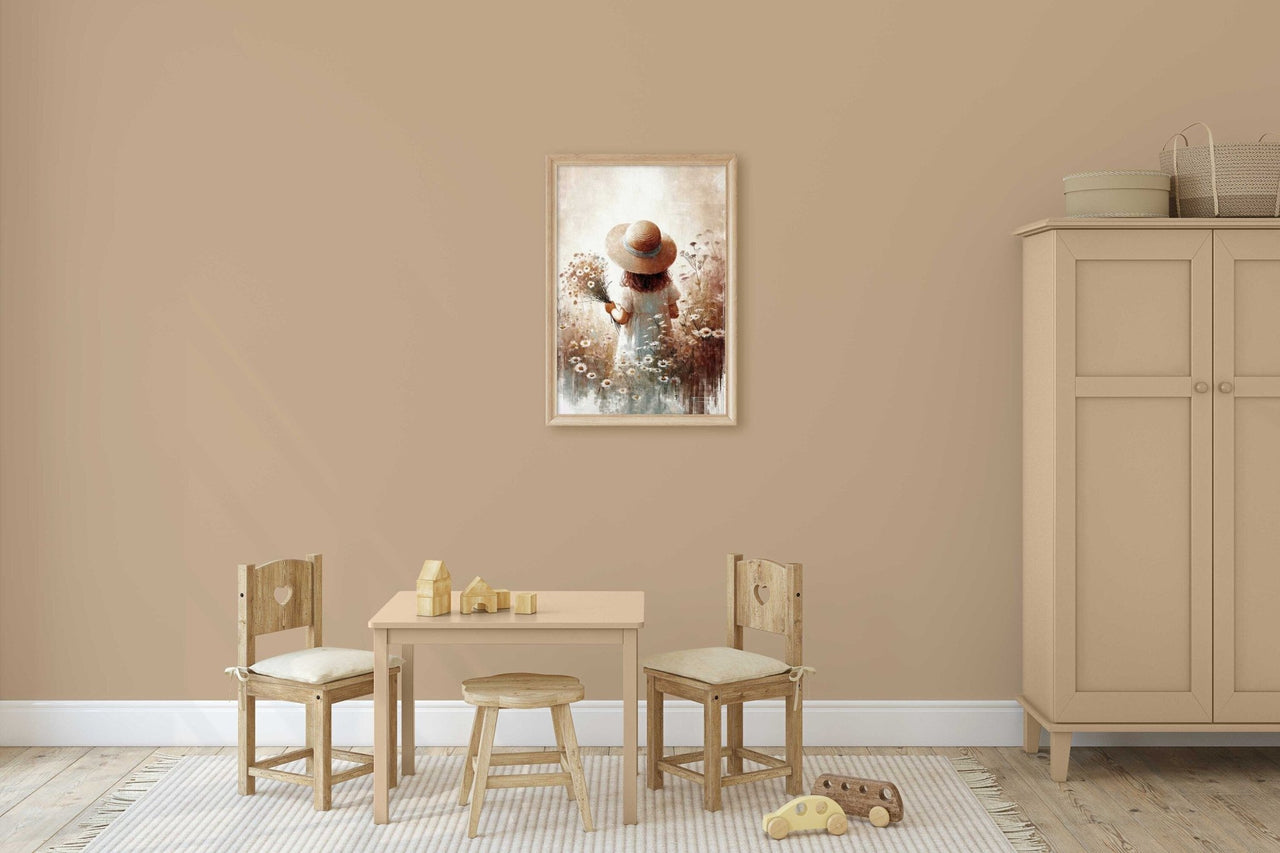 Wildflower Field Wall Art – Floral Girls Room Print