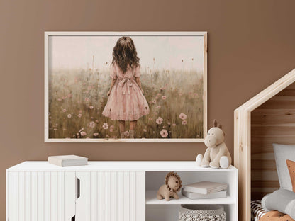 Wildflower Field Prints, Rustic Nursery Decor, Cute Girl's Room Art - WildfieldPrints