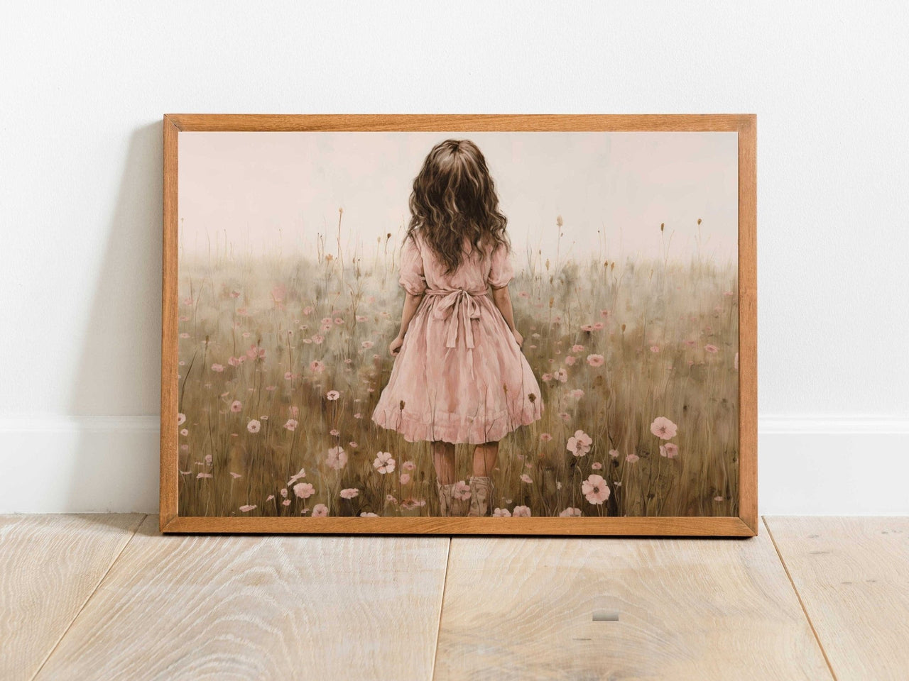 Wildflower Field Wall Art – Floral Girls Room Print