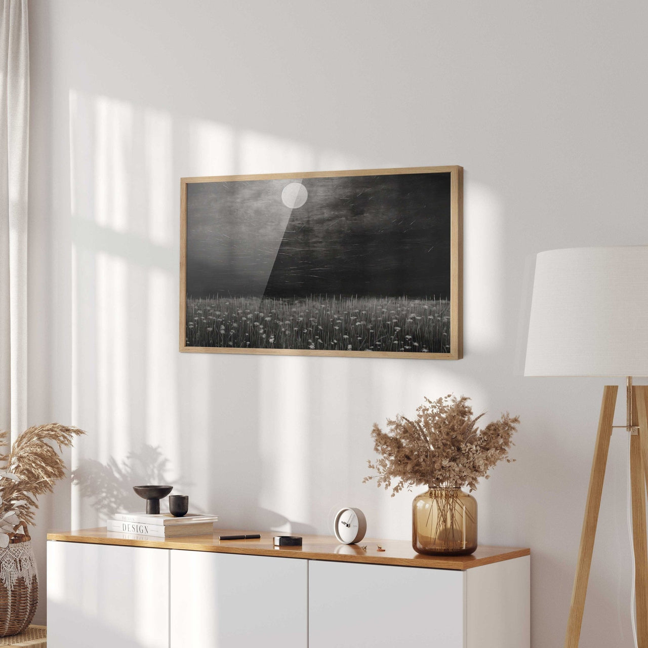 Wildflower Field Wall Art – Nature Living Room Print