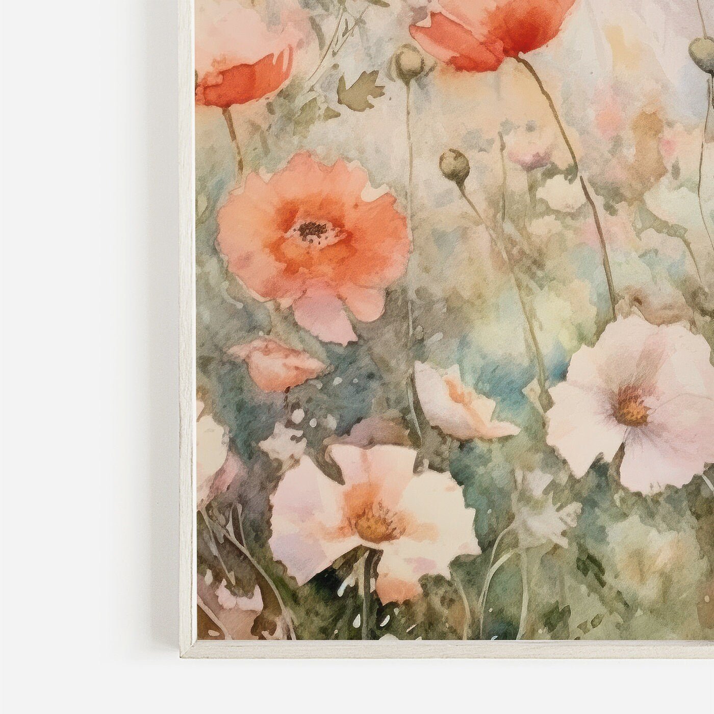 Wildflower Field Prints, Vintage Flower Meadow Decor, Floral Wall Art - WildfieldPrints