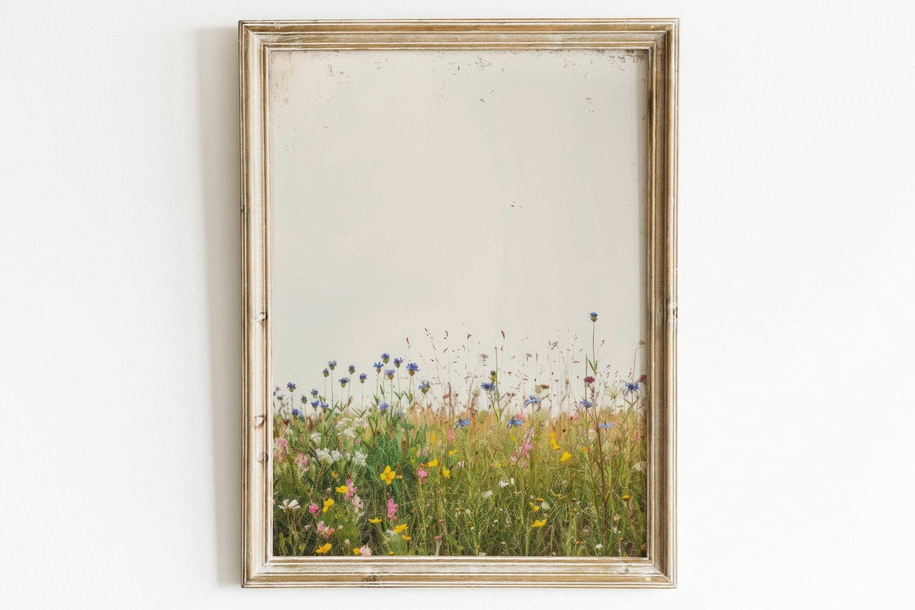 Wildflower Field Wall Art – Floral Nursery Print