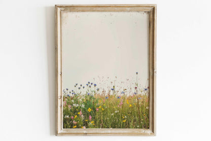 Wildflower Field Wall Art, Botanical Wall Decor, Floral Nursery Decor, Wildflower Painting, Cottagecore Nursery, PRINTABLE Flower Wall Art - My Store