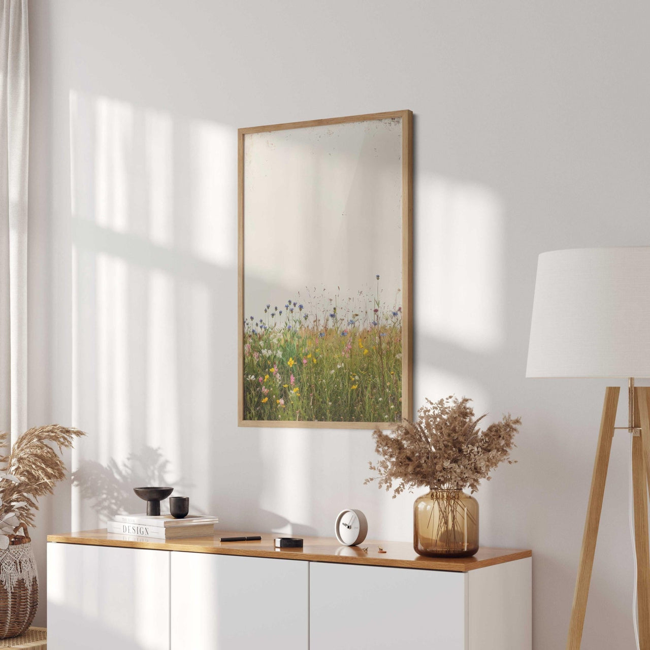 Wildflower Field Wall Art – Floral Nursery Print
