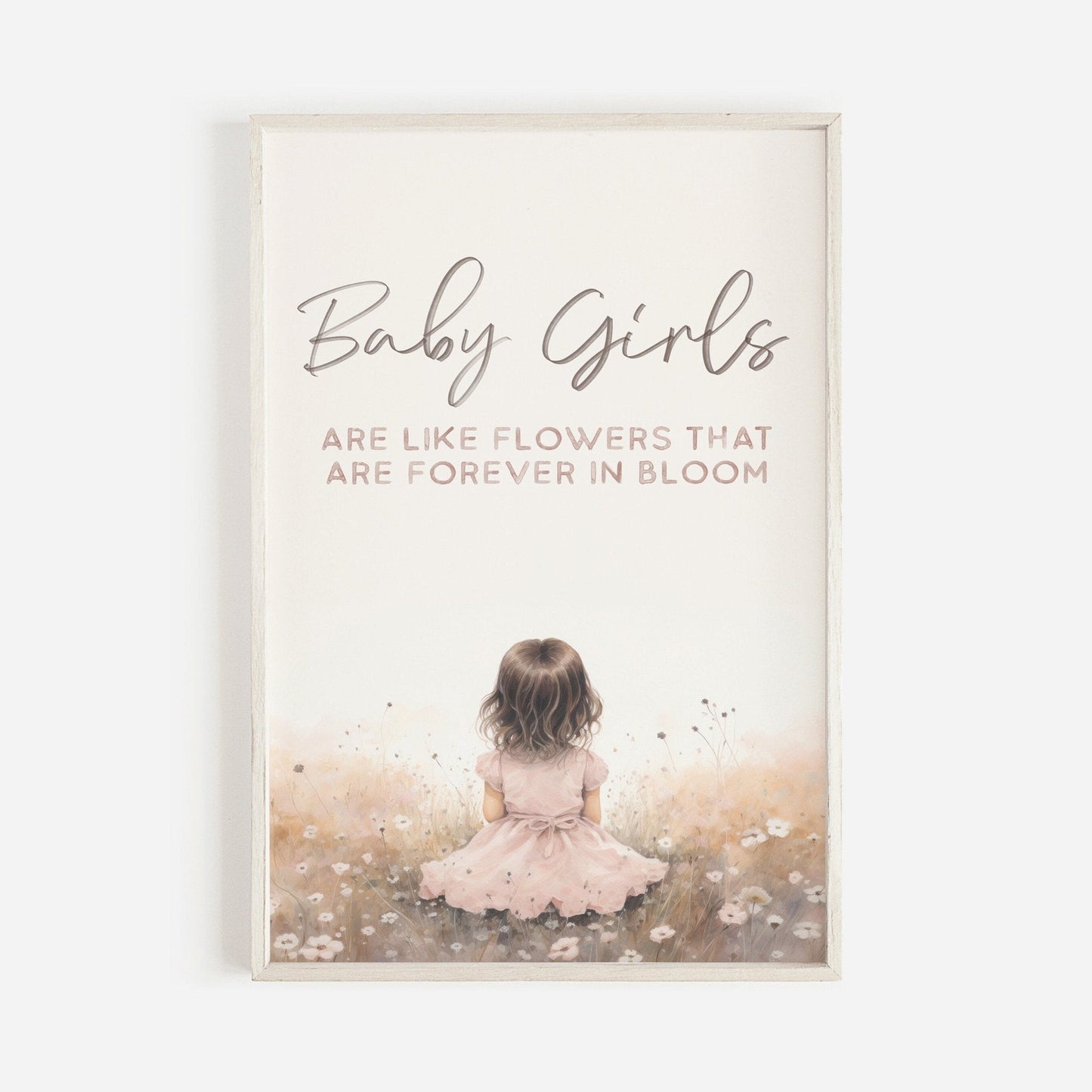 Wildflower Meadow Nursery Quote Art, Charming Baby Girl Decor - WildfieldPrints