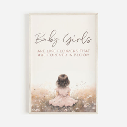 Wildflower Meadow Nursery Quote Art, Charming Baby Girl Decor - WildfieldPrints