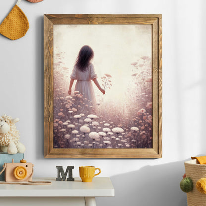 Wildflower Nursery Art, Adorable Girl's Room Decor, Vintage Touch - WildfieldPrints