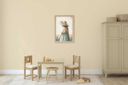 Wildflower Nursery Decor, Girly Wall Art, Toddler Girl with Flowers - WildfieldPrints