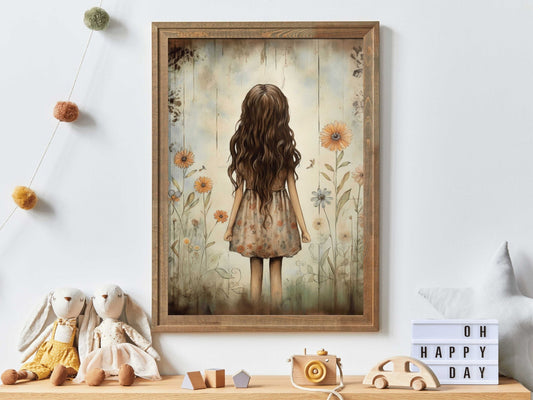Wildflower Nursery Decor, Girly Wall Art, Toddler Girls' Room - WildfieldPrints