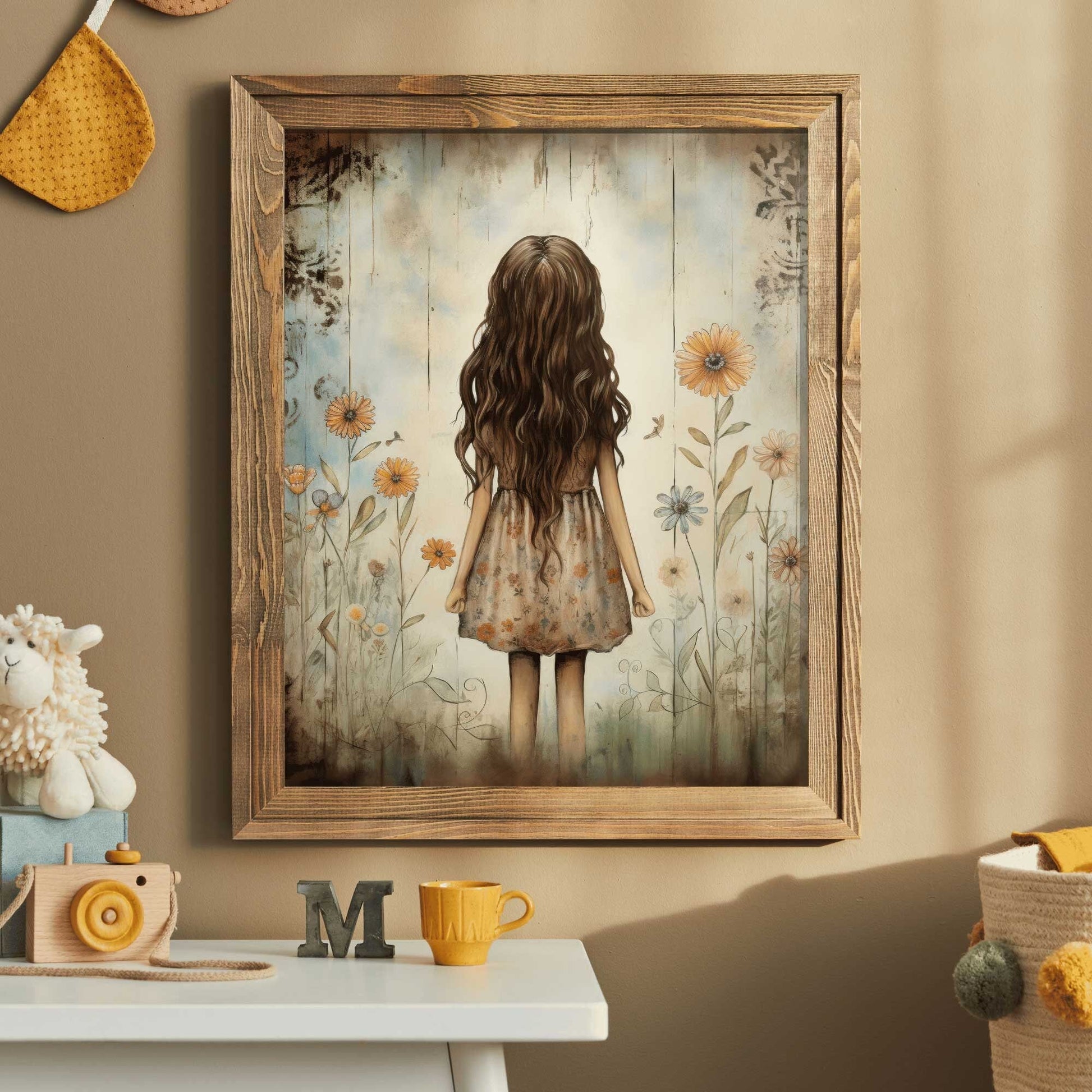Wildflower Nursery Decor, Girly Wall Art, Toddler Girls' Room - WildfieldPrints