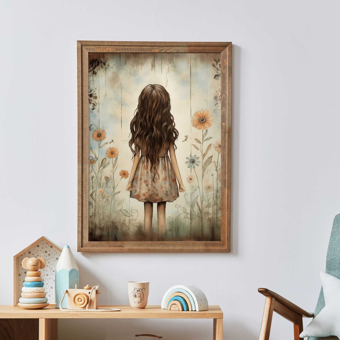Wildflower Nursery Decor, Girly Wall Art, Toddler Girls' Room - WildfieldPrints