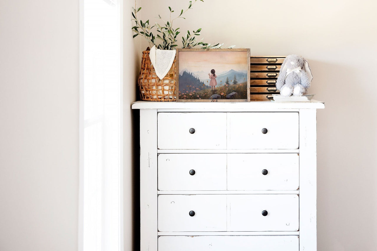 Wildflower Nursery Wall Art – Floral Girls Room Decor