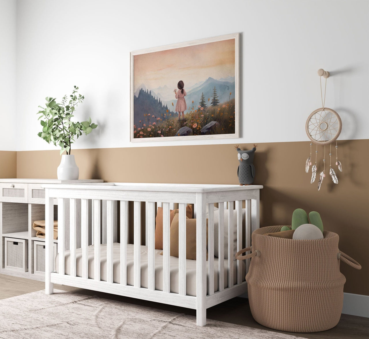 Wildflower Nursery Wall Art – Floral Girls Room Decor