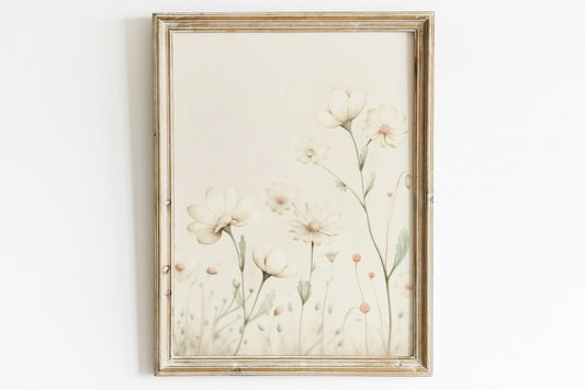 Wildflower Nursery Wall Art, Vintage Floral Decor, Botanical Print - WildfieldPrints