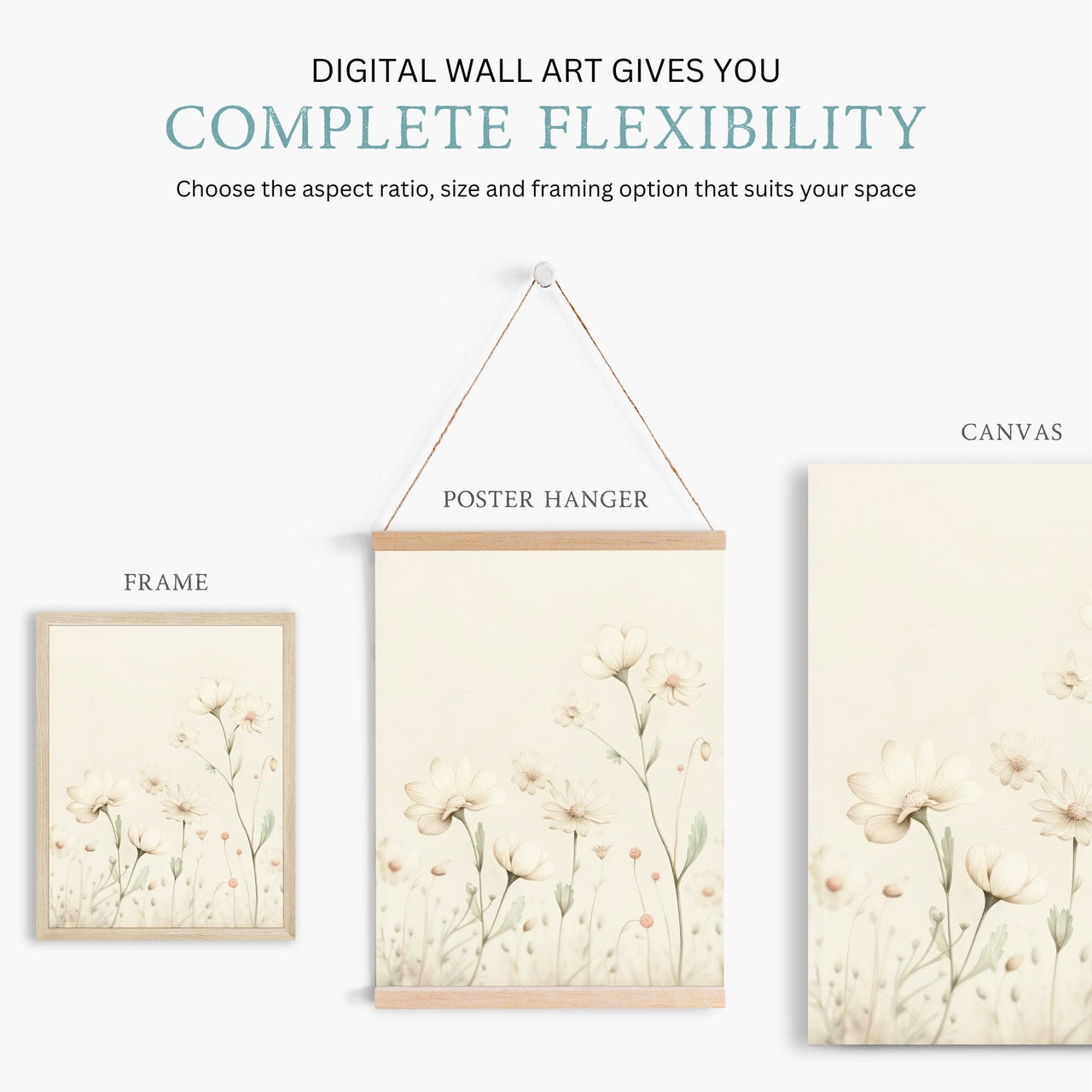 Wildflower Print – Floral Nursery Wall Decor for Kids Room