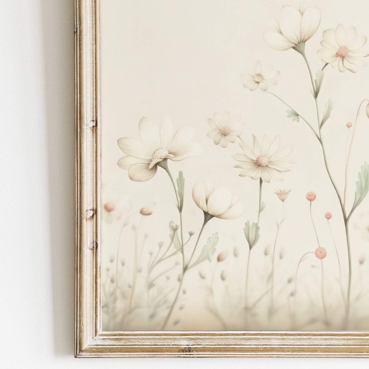 Wildflower Nursery Wall Art, Vintage Floral Decor, Botanical Print - WildfieldPrints