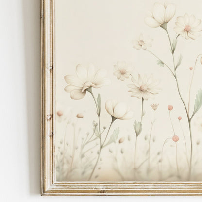 Wildflower Nursery Wall Art, Vintage Floral Decor, Botanical Print - WildfieldPrints