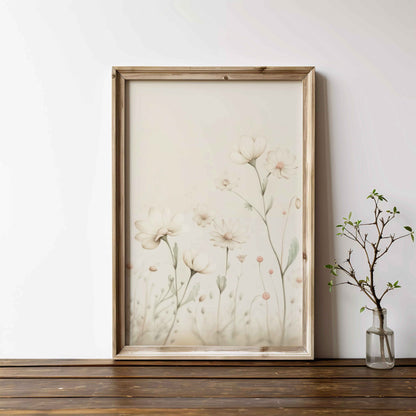 Wildflower Nursery Wall Art, Vintage Floral Decor, Botanical Print - WildfieldPrints