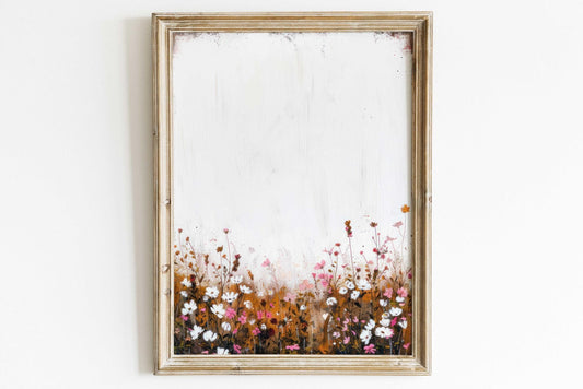 Wildflower Print, Rustic Floral Art, Vintage Floral Painting, Wildflower Field Art, Botanical Art, Country Home Decor, PRINTABLE Flower Art - My Store