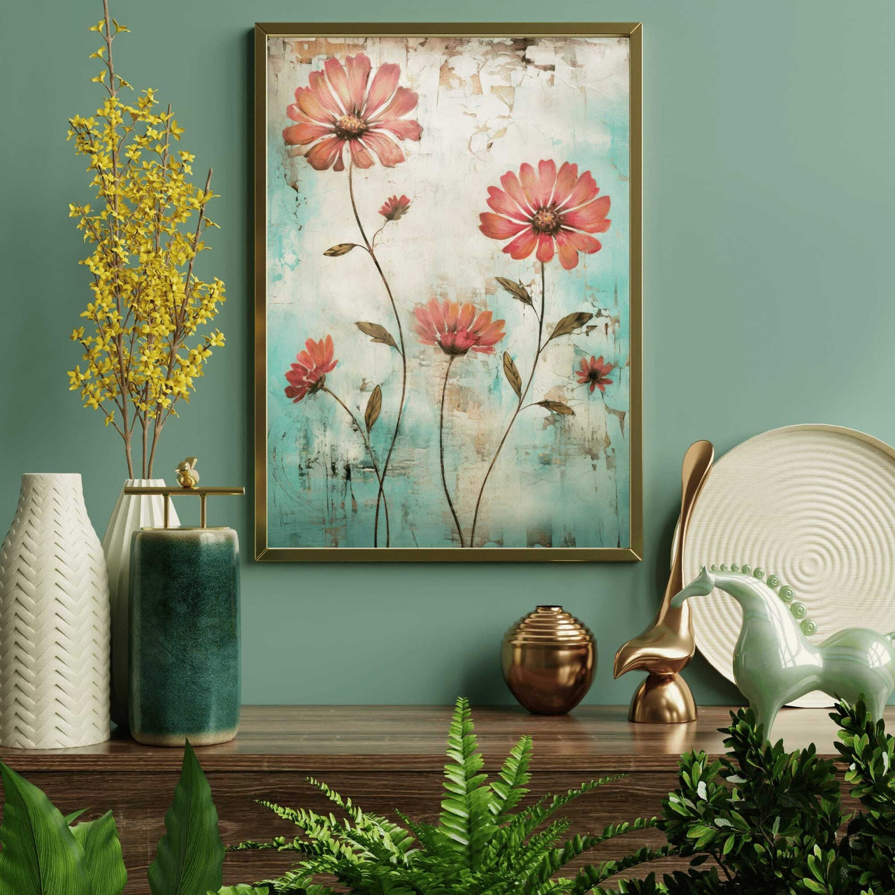 Wildflower Wall Art – Floral Bedroom Print