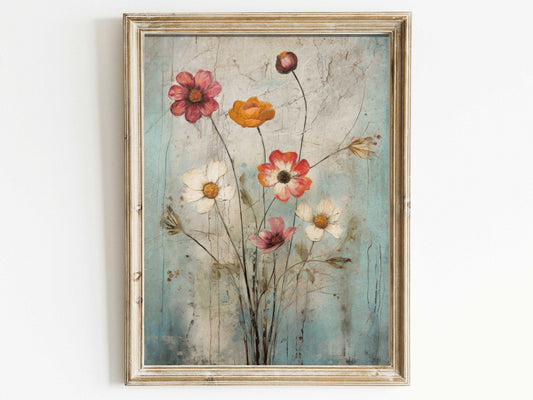 Wildflower Prints, Vintage Botanical Art, Flower Bouquet Decor - WildfieldPrints