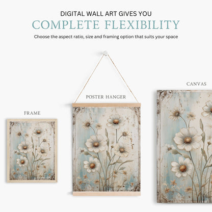 Wildflower Prints, Vintage Botanical Decor, Rustic Floral Paintings - WildfieldPrints
