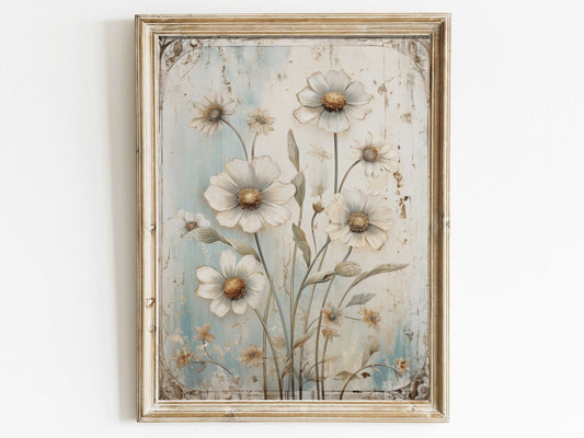 Wildflower Prints, Vintage Botanical Decor, Rustic Floral Paintings - WildfieldPrints