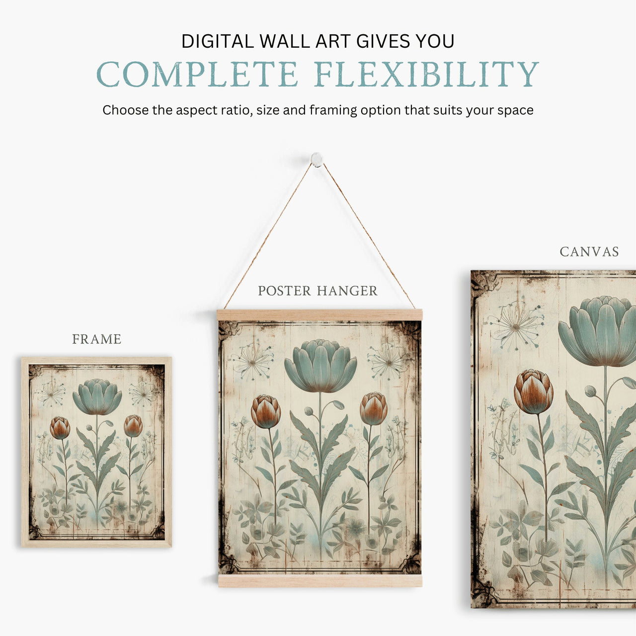 Wildflower Wall Art – Floral Girls Room Print