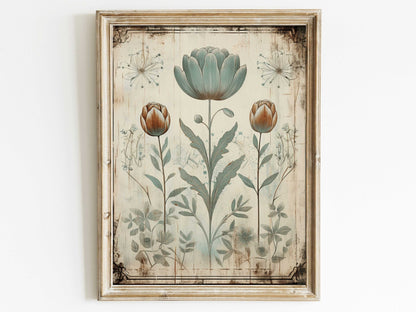 Wildflower Prints, Vintage Botanical Wall Decor, Floral Bouquet Art - WildfieldPrints