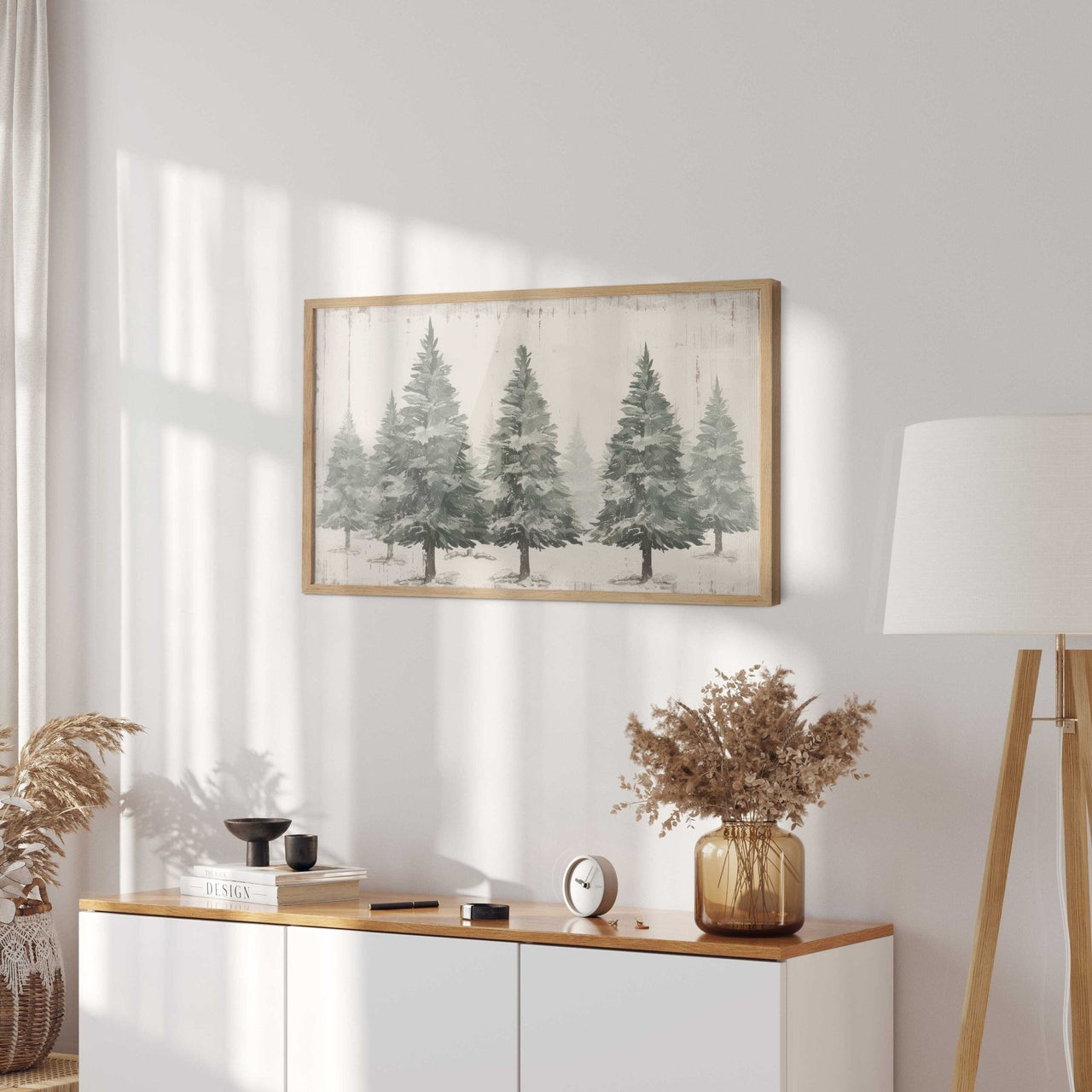 Spruce Trees Wall Art – Nature Living Room Print