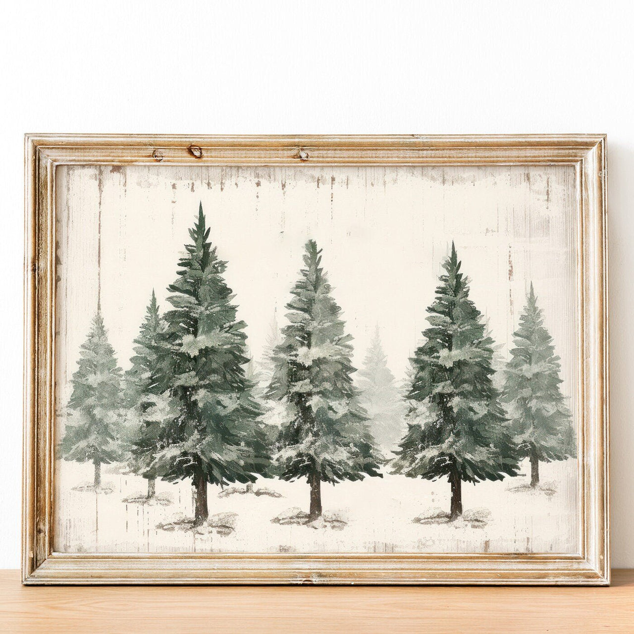Spruce Trees Wall Art – Nature Living Room Print